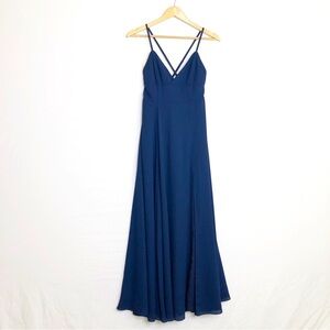 Fame and partners navy blue maxi dress
